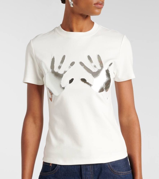 Patch-appliqué jersey T-shirt