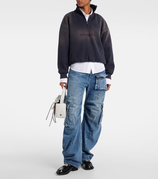 Low-rise barrel-leg cargo jeans
