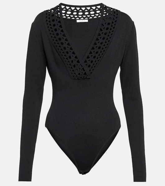Cutout V-neck bodysuit