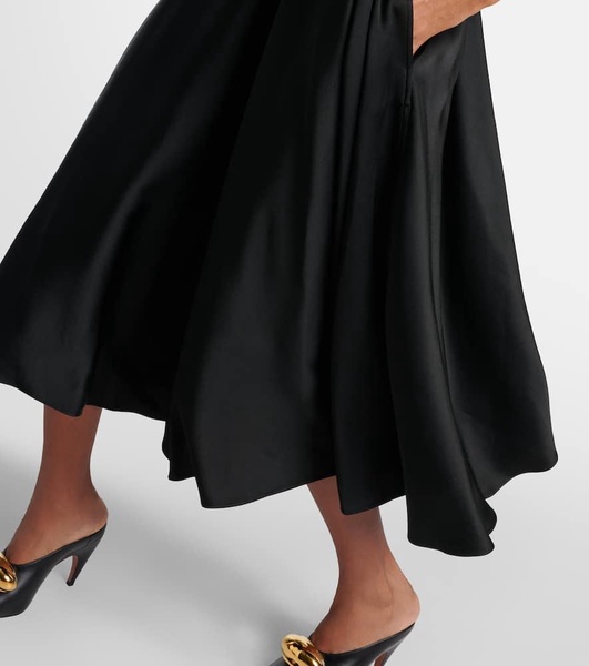 Cotton-blend midi dress
