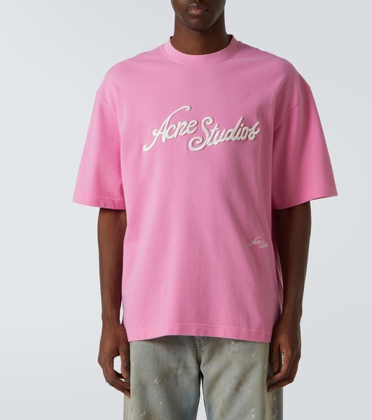 Logo embroidered cotton T-shirt