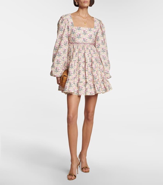 Avena Orquidea cotton poplin minidress
