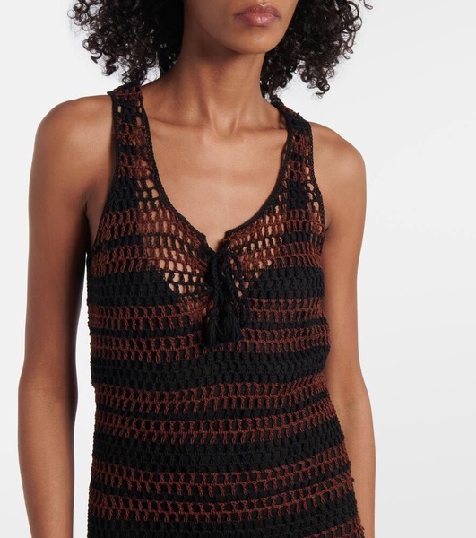 Pimento striped cotton minidress