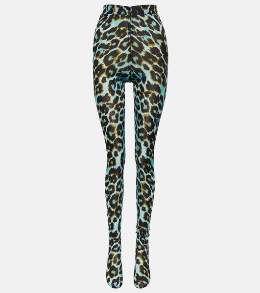 Cadie leopard-print tights