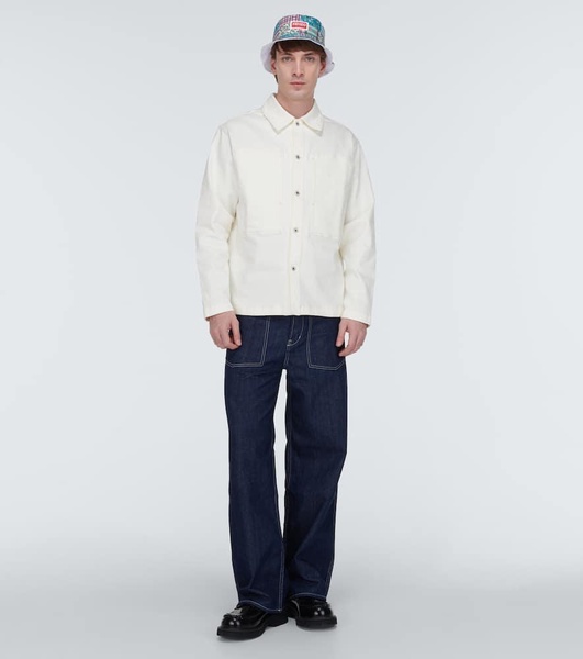 Sailor embroidered wide-leg jeans