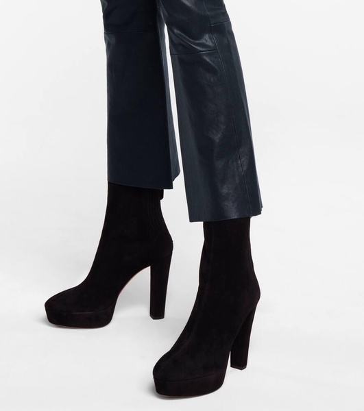 Saint Honore 120 suede platform ankle boots