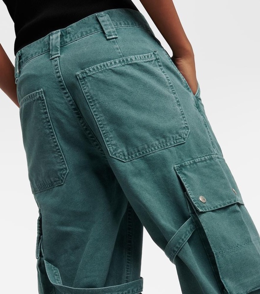 Vivian Strap mid-rise wide-leg jeans
