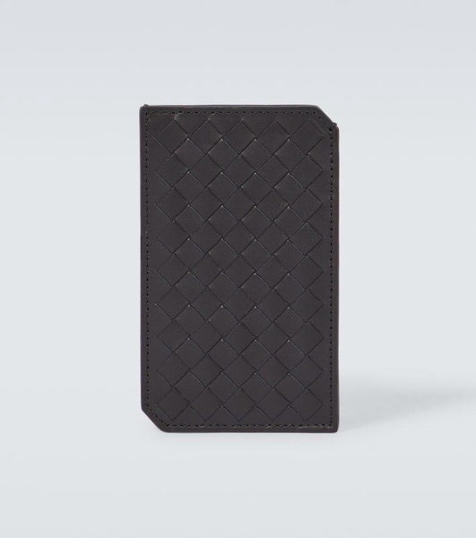 Intrecciato Small leather card case