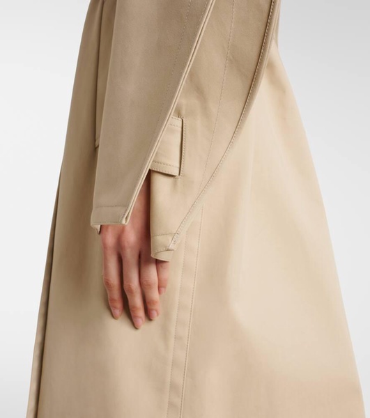 Cotton gabardine trench coat