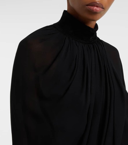 Draped georgette blouse