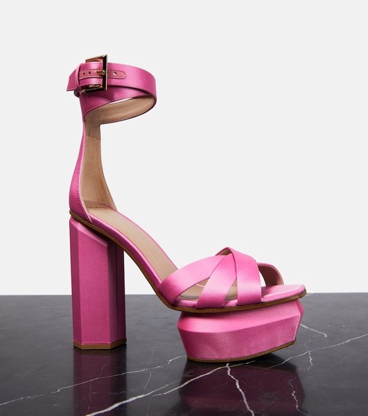Ava satin platform sandals
