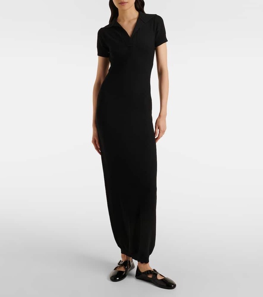 Semi-sheer polo dress