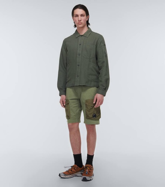 Cotton jersey cargo shorts