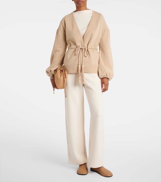 Tiberio belted virgin wool cardigan