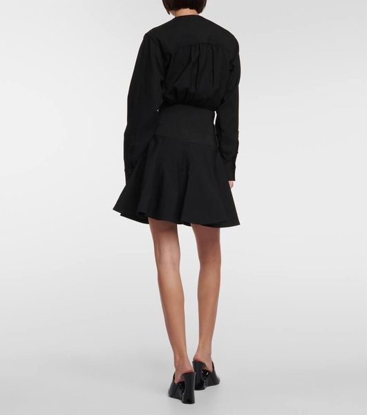 Belted wool minidress