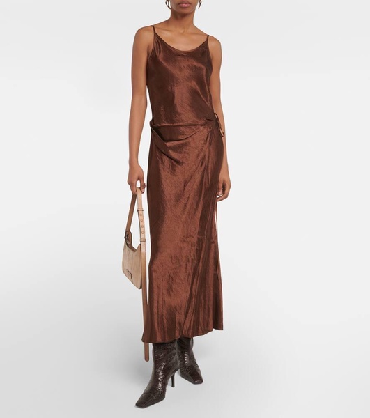 Satin midi dress
