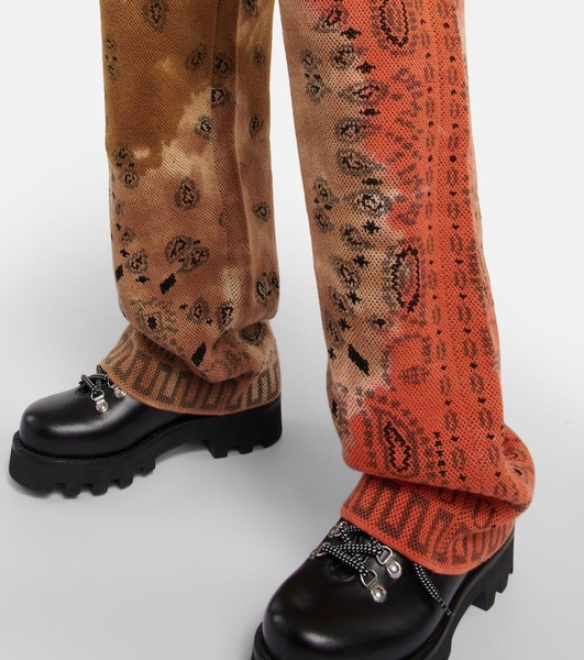 Bandana tie-dye cotton piqué pants