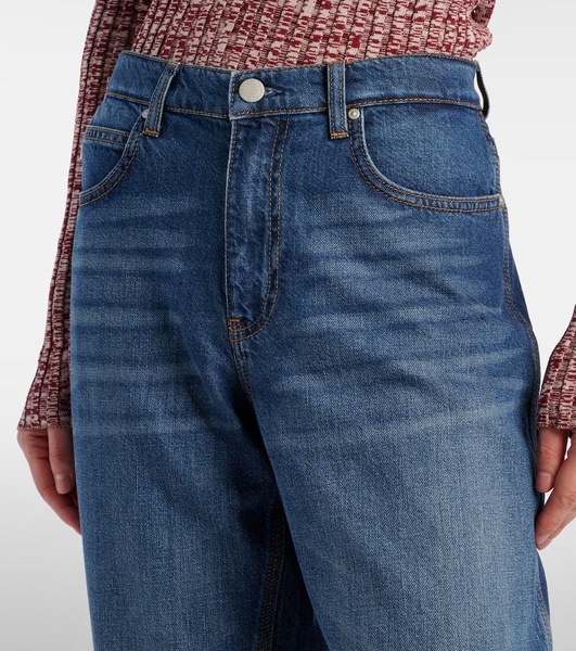 Le Mans high-rise cropped wide-leg jeans