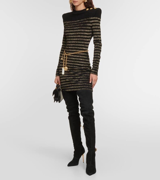 Lurex® striped minidress
