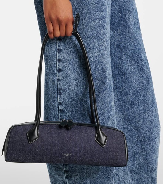 Le Teckel Medium denim shoulder bag