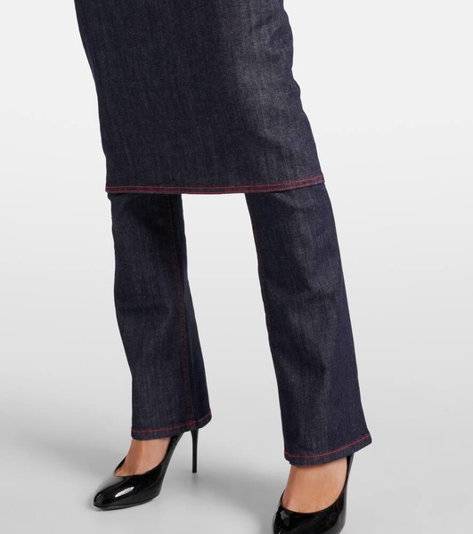 Denim skirt pants