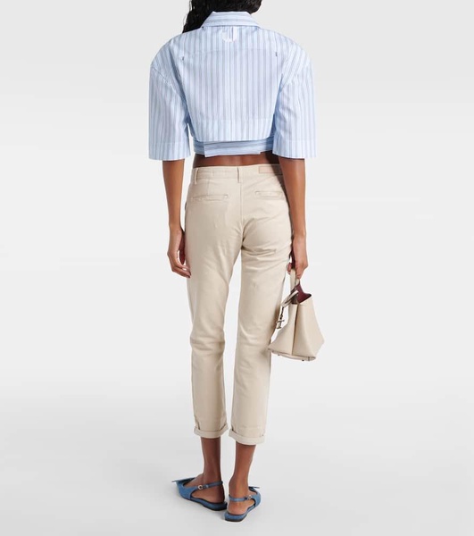 Caden mid-rise twill tapered pants