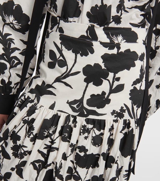 Udente floral cotton maxi skirt