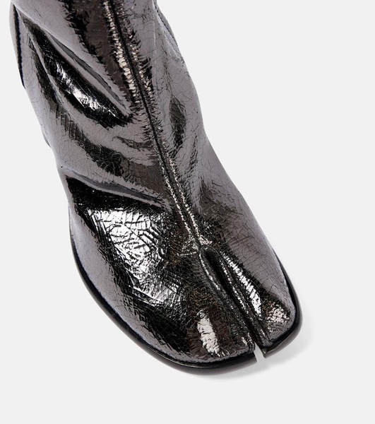 Tabi patent leather knee-high boots