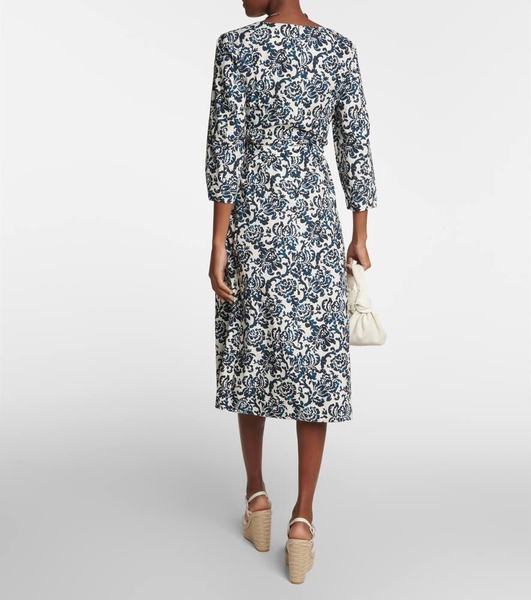 Betty floral cotton poplin midi dress