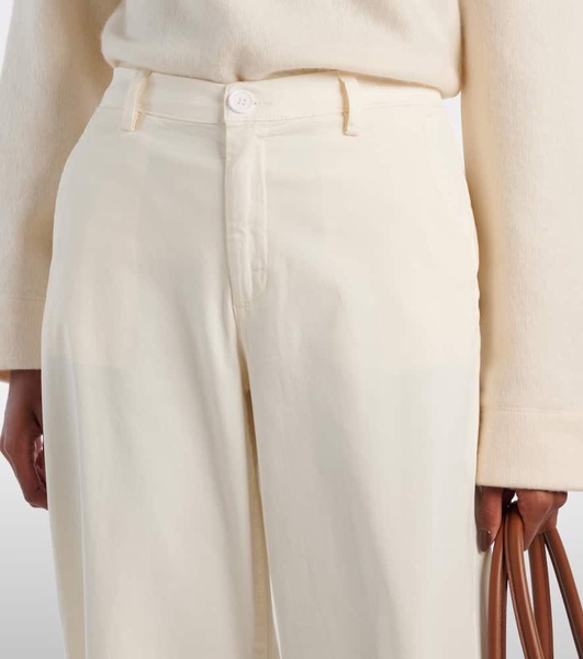 Caden cotton-blend twill wide-leg pants
