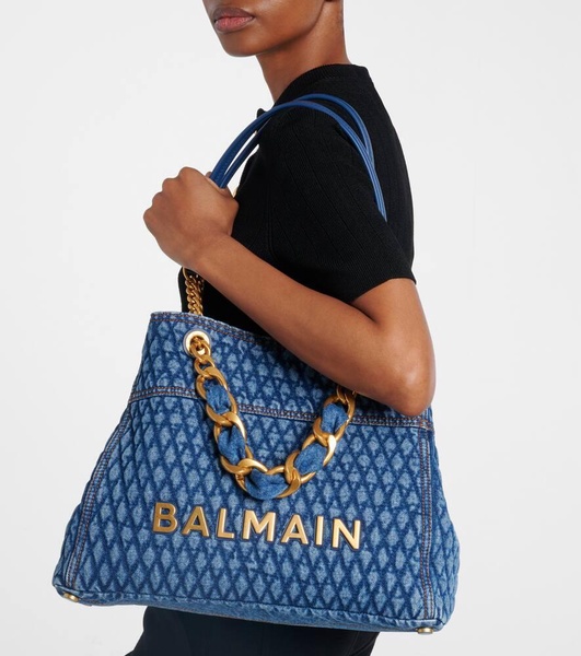1945 quilted denim tote bag