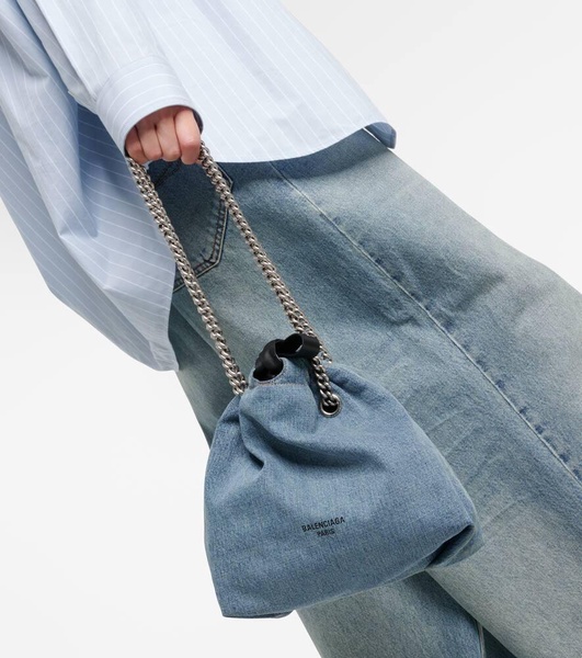 Women's Crush Small Tote Bag Denim in Blue
