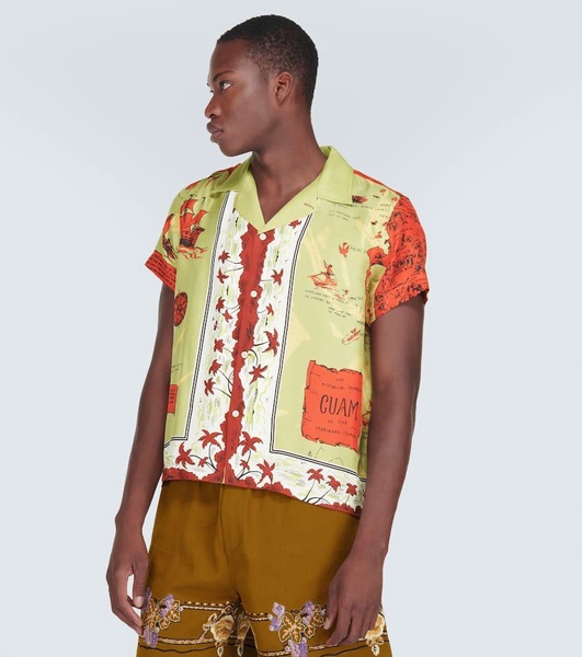 Printed silk shirt