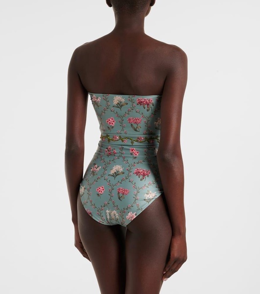 Ilusión floral embroidered swimsuit