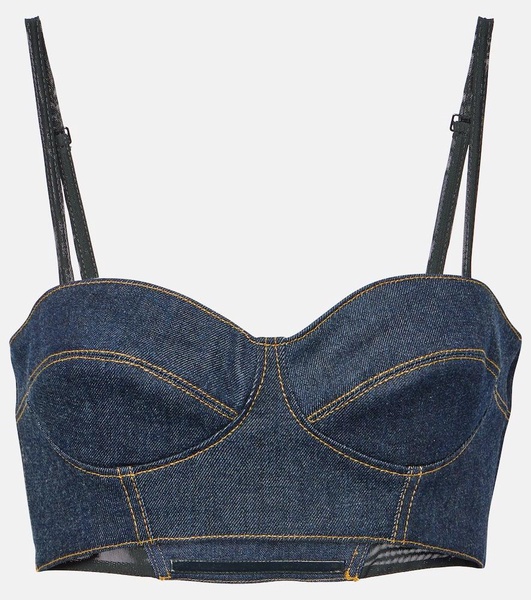 Denim bra top