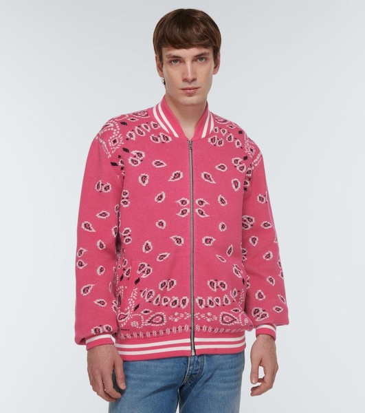 Bandana jacquard cotton bomber jacket