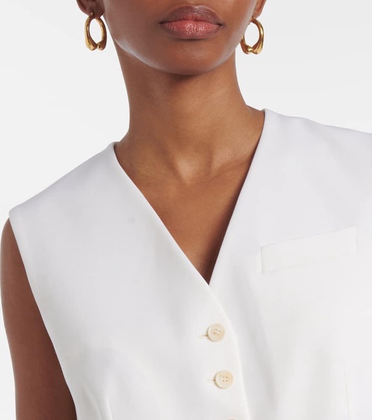 Cropped wool vest