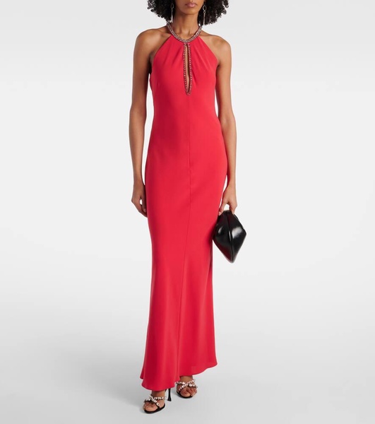Fernet halterneck cady gown
