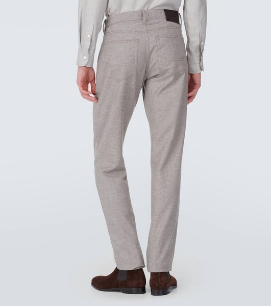 Asolo wool flannel tapered pants