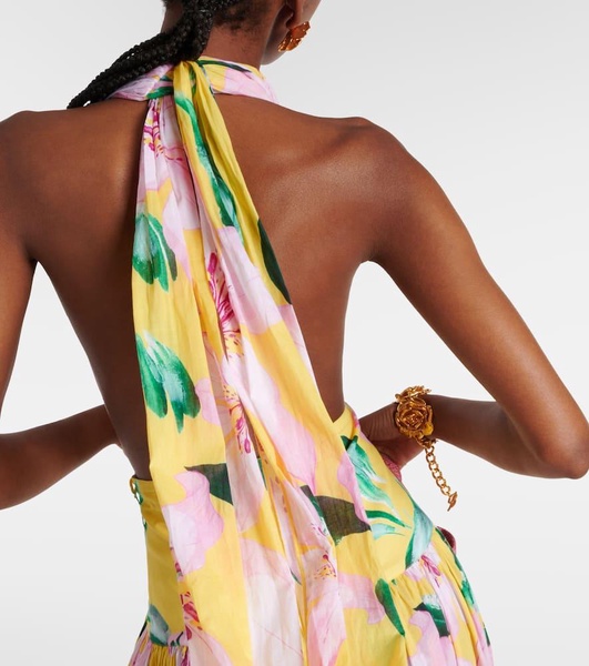 Marie Rose floral cotton midi dress