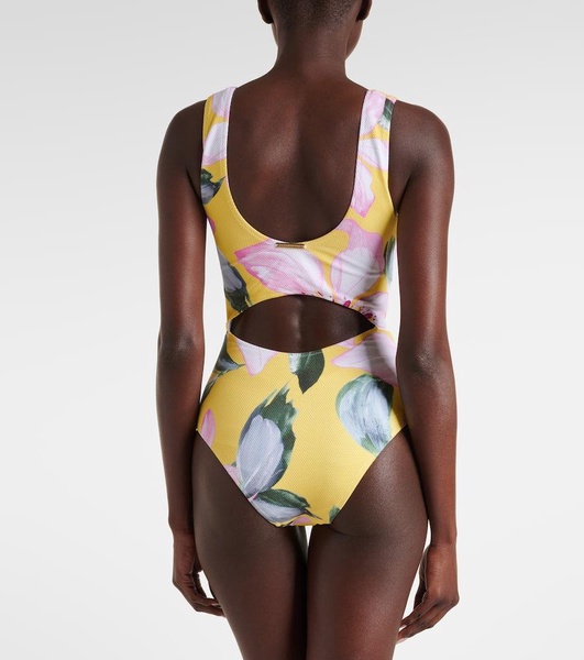 Beth floral cutout swimsuit