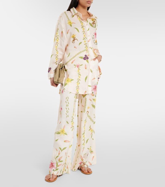 Piñon Marina linen wide-leg pants