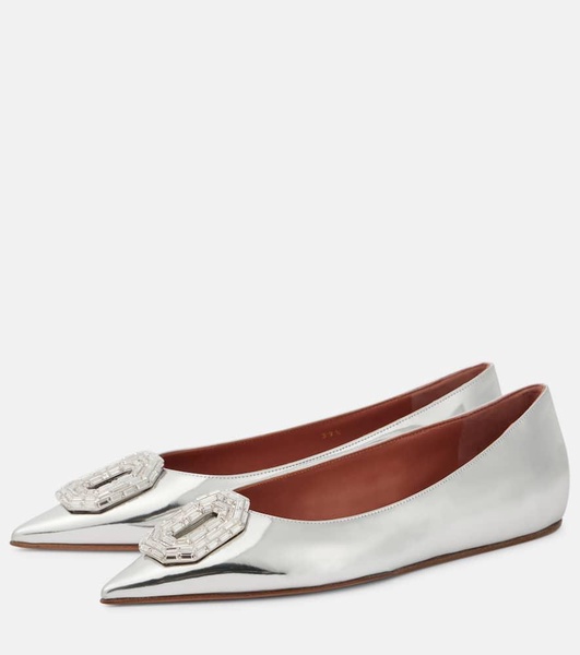 Camelia embellished leather ballet flats