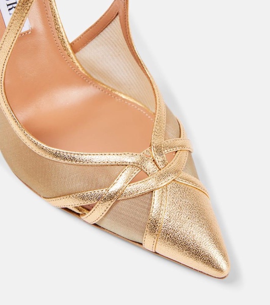 Shear 105 metallic leather and mesh pumps