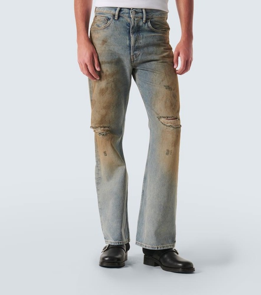 2021M distressed wide-leg jeans