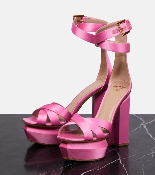 Ava satin platform sandals