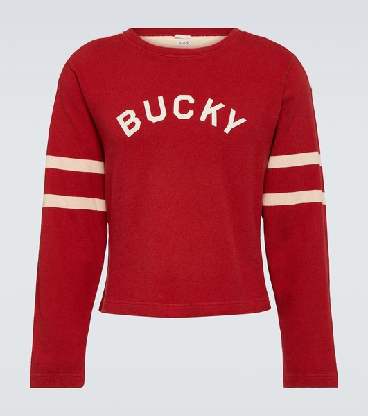 Appliqué cotton sweater