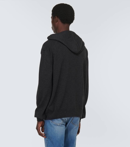 Wool and cashmere hoodie