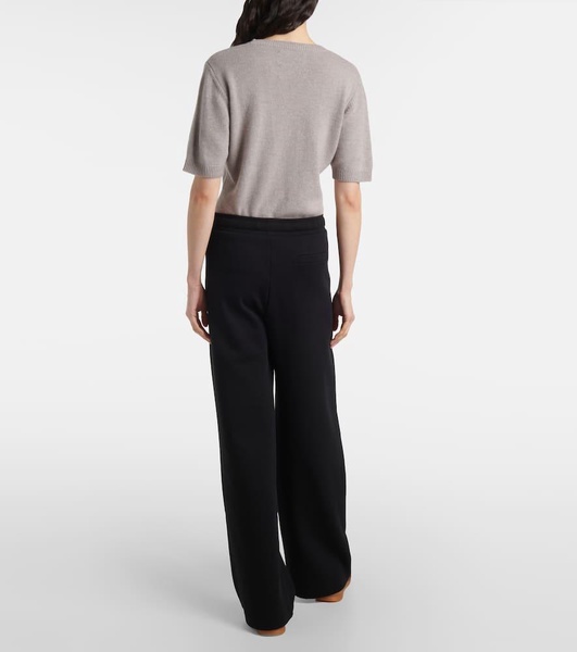 Bali cotton-blend jersey wide-leg sweatpants