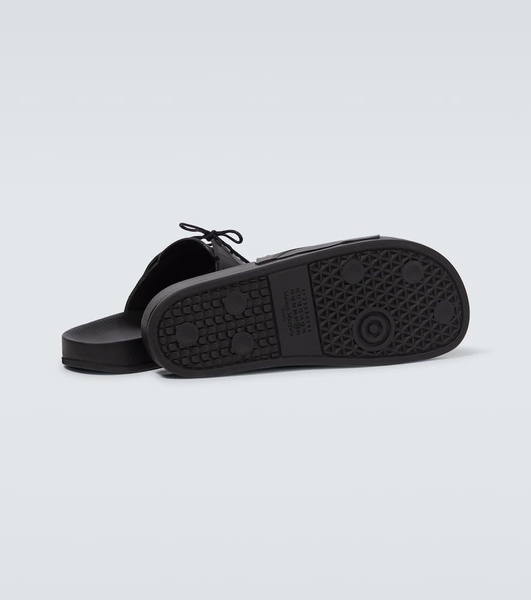 Lace-up rubber slides